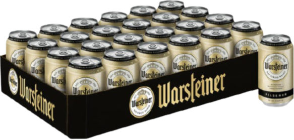 Warsteiner Tray met 24 blikjes van 33cl Warsteiner Tray met 24 blikjes van 33cl